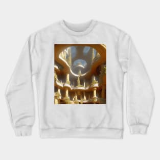 Parnassus Underneath Carved Column Fantasy Palace Crewneck Sweatshirt